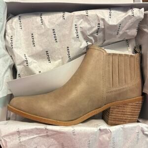 Report Oberon Ankle Boots 9 Taupe Beige NWT Ankle Booties Western Boho Festival